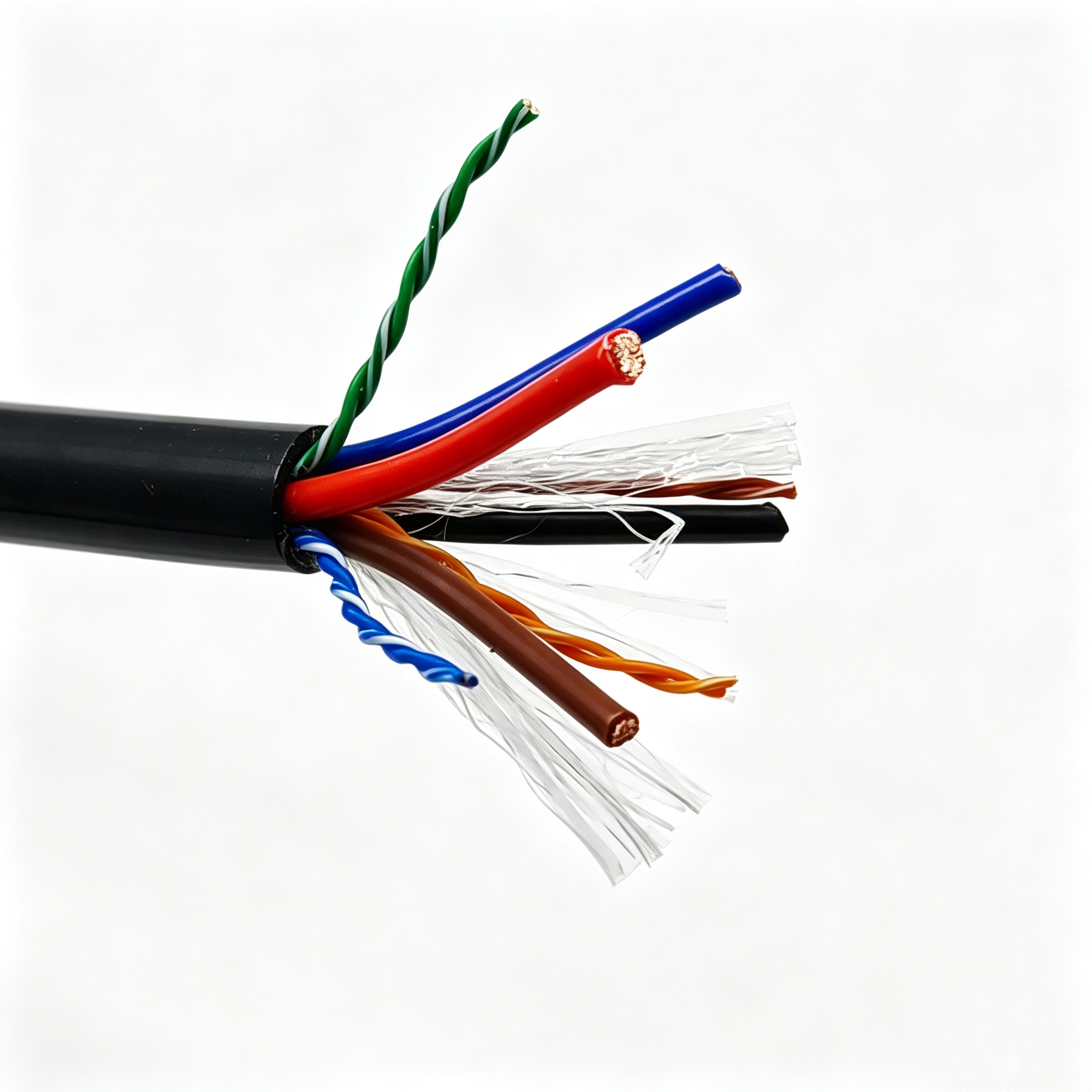 水密光电复合电缆 4×2×24AWG(UTP)+2×14AWG+2×12AWG 结构与材料解析