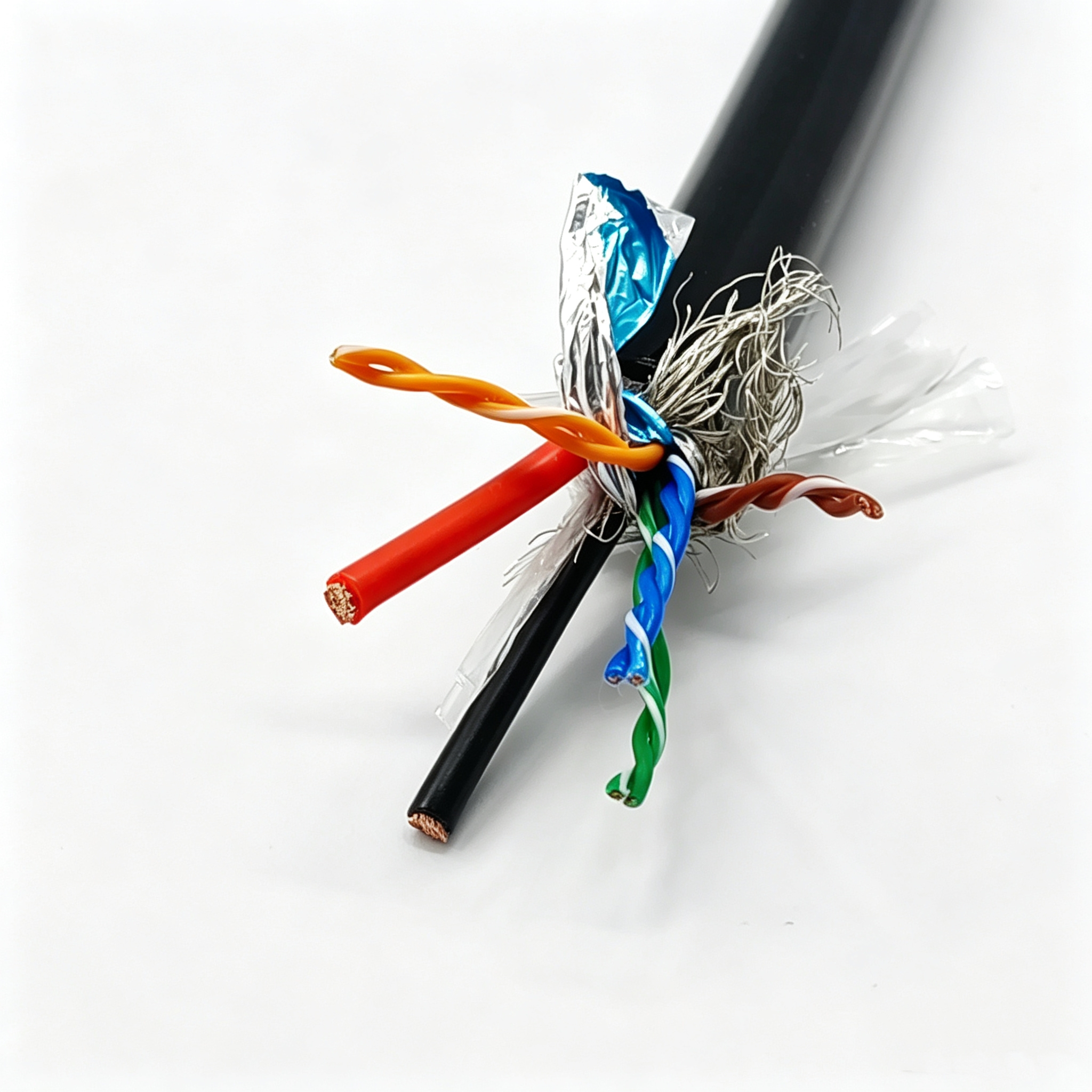 水密光电复合电缆 水密电缆 2×14AWG+STP CAT5